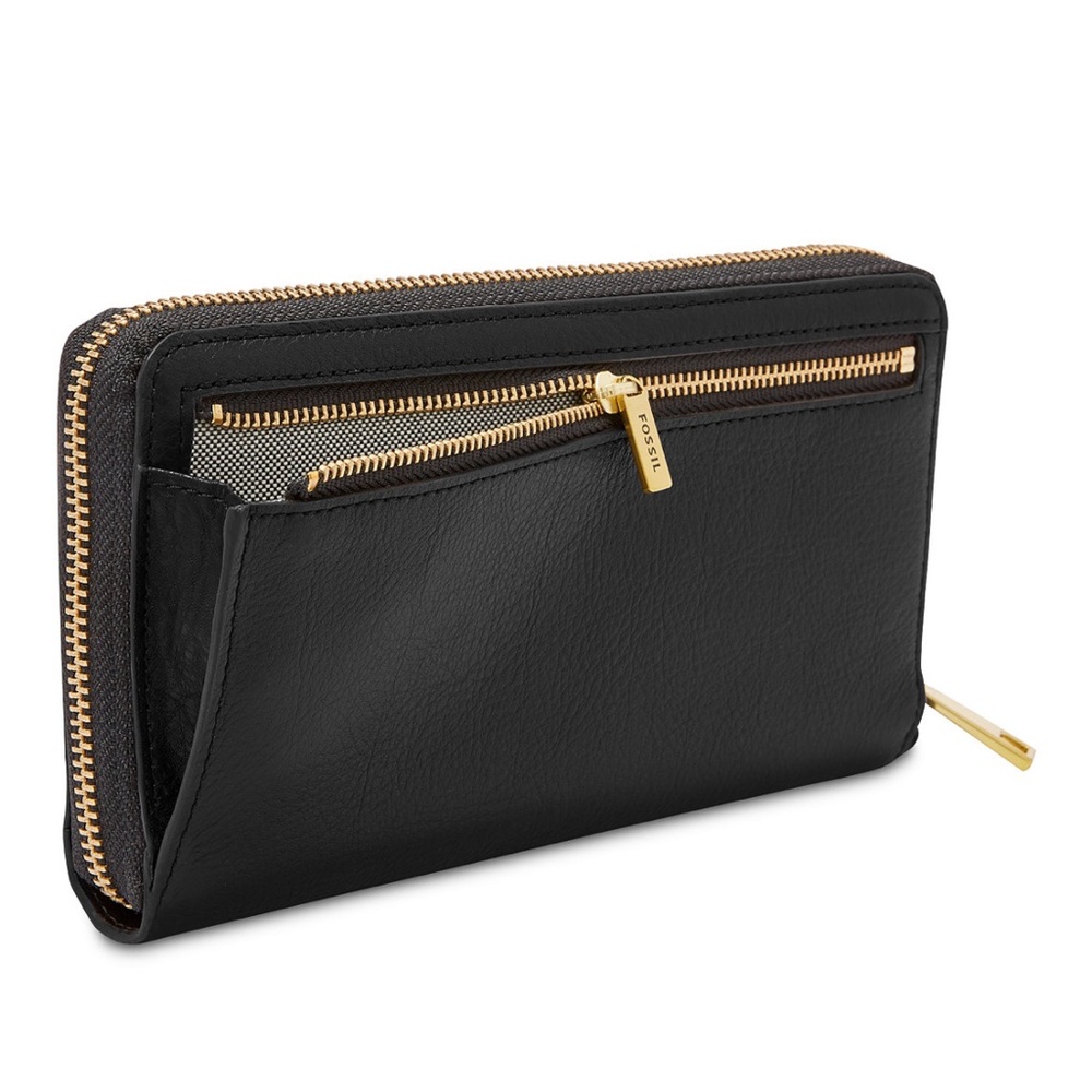 NWTS Fossil Leather Liza Zip Clutch Wallet - Picture 3 of 11